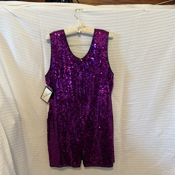La divina dress purple shimmer sequined dress brand new with tags - Picture 7 of 12